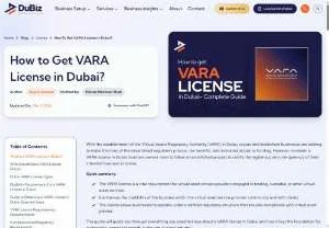 Screenshot of How to Get a VARA License in Dubai: Step-by-Step Process