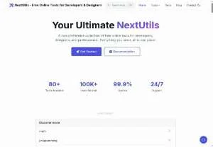 Screenshot of NextUtils – Free Privacy-First Online Tools (PDF, Image & Developer Tools)