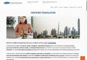 Screenshot of Certified Translation Services