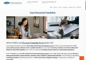 Screenshot of Court Document Translation Services
