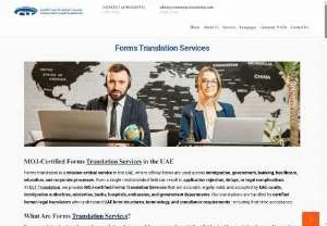 Screenshot of Forms Translation Services