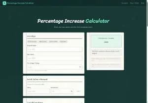 Screenshot of Percentage Increase Calculator