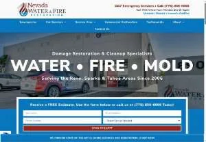 Screenshot of Nevada Water and Fire Restoration
