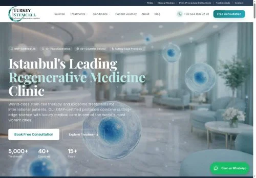 Screenshot of Turkey Stemcell | Stem Cell Therapy in Istanbul, Turkey