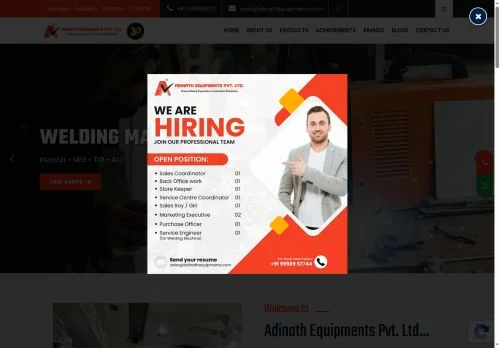 Screenshot of Welding Machine Distributors
