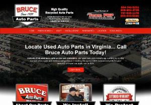 Used car parts Virginia - We carry late model domestic and import cars and trucks that are mostly 10 years old or newer. Every year we buy over 1,000 later model domestic cars and trucks to replenish our inventory of over 100,000 parts, to serve your auto parts needs.