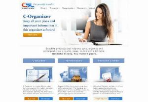 Home to Organizer Software that Makes Your Life Easier - This site is home to C-Organizer Professional, fully featured personal organizer software and planner where you can store all your personal information and details about your daily tasks and appointments. On this user-friendly site, you can find out information on the various programs offered by CSo
