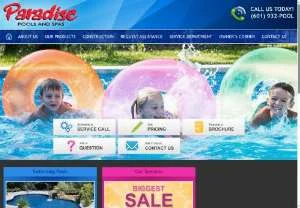Screenshot of Swimming Pool and Spa Maintenance Services