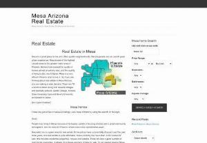 Mesa Arizona Real Estate Agent  - People love living in Mesa because of its beauty and so much variety of housing choices. Visit the website and view the actively listed homes for sale by Mesa Arizona real estate agent.
