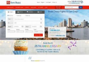 Flights to San Diego - Save up to 60% when you book your cheap flights to San Diego with Fare Buzz. Cheap tickets to San Diego are available on all major Airlines and from all US Cities. Book Online or Talk to a Travel Expert at 1-888-808-4123 Today!