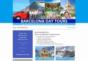 Barcelona Tours - Private and small-group tours in and around Barcelona. Top quality tours with personal pick-up at unbeatable prices. If you are looking to tour in and around Barcelona in comfort and style - we can offer you amazing tours at affordable prices.