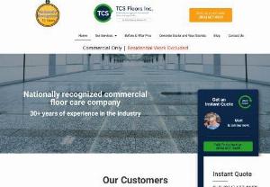 Floor Care - TCS Floor Care Inc has over 20 years of experience in floor care providing service to 1200 commercial establishments in 30 states! Our technicians are specialized in vinyl tile floor maintenance and restoration.