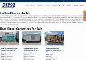used diesel generators for sale - Looking to purchase a used diesel generator, but unsure about how it will perform? Fortunately, Depco Power Systems can provide you with used diesel generators that not only has have the price that you are looking for, but also the reliability that you need.
