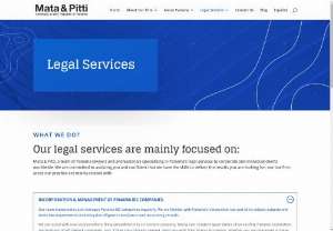Offshore Law firm - Mata & Pitti has vast experience in Panama maritime law and activities related with international maritime commerce conflicts and litigations.

Mata & Pitti is a Law Firm that was established in the Republic of Panama in 1984, with the goal of bringing the international community a full range of o