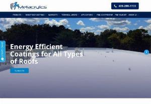 Acrylic & Silicone Reflective Roof Coatings Manufacturer - Metacrylics is an industry leading acrylic & silicone roof coating manufacturer. Our products are zinc oxide free & energy efficient. Click to learn more.