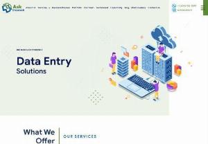 Data Entry India - Outsource Data Entry Services Provider Company USA - Ask Datatech is a top offshore data entry company in India, Data processing, Web research services, Data conversion and SEO services with 99.99% accuracy.