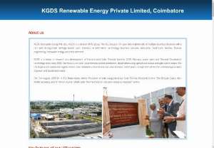 Solar Energy Services in India - KG Design Services Private Limited is developing solar thermal power plants and solar biomass hybrid power plants for round-the-clock operation in Coimbatore,  India