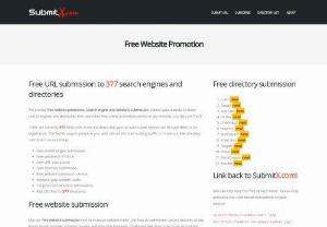 Free Website Promotion - Free url submission. Free online seo. Free meta tag generator and analysis. Free website promotino.