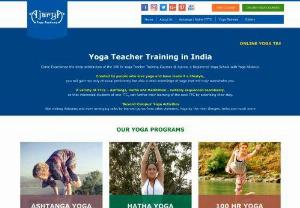 Ashtanga Yoga Teacher Training India - Ajarya - An intensive 200hr,  4 week residential Ashtanga Yoga teacher training course (Yoga Alliance Certified) that brings a fusion of the depth of traditional teachings with the intensive physical form suited to contemporary times. Ajarya Yoga Academy Teacher Training Courses are held in India at Rishikes