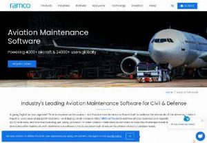 Aviation Maintenance Software - Ramco Aviation Series 5 Suite covers the entire spectrum of maintenance operations-from maintenance planning to line,  engine maintenance and technical records. It also provides efficiencies in Human Resource Management,  Inventory,  and Maintenance.