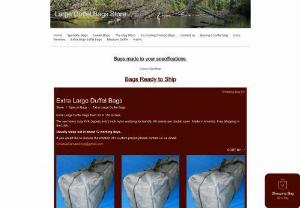 Extra Large Duffel Bags - Large Duffel Bags Custom made duffel bags made of 600 denier with heavy duty ykk marine zippers. These bags will ship in about 8 working days. Eatra large canvas duffel bags made to fit your needs.