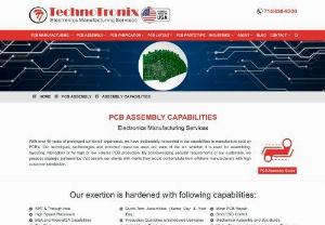 Rework Capabilities - We have full capabilities of PCB Assembly,  Rework Capabilities,  SMT Capabilities,  Through-Hole PCB Assembly,  BGA and Micro BGA Capabilities,  High Speed Placement,  Press fit Connectors,  High Volume Production Capabilities,  Functional Testing,  Strict ESD Control,  Prototype PCB Assembly,  Ele