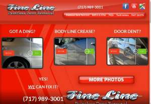 Fine Line Paintless Dent Removal Lititz PA - Fine Line Paintless Dent Removal provides auto body collision repair and automotive painting services in Lititz,  PA and prides itself with quick response times,  courteous staff and exceptional rates.