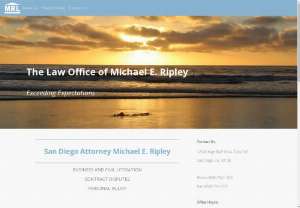 Real estate attorney - Real Estate Disputes San Diego Attorney Represents Clients Real Estate Disputes and Litigation The Law Office of Michael E. Ripley has been involved in