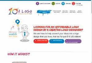 Creative Logo Design for Just $10 - 10alogo provides the most cost effective online logo design services starting from $10 only! Our expert team of cheap logo designers crafts the best and most cost effective logo designs for you,  with a 100% Money Back Guarantee.