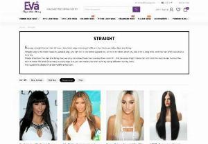 Straight Human Hair Full Lace Wigs at EvaWigs. - Discover the super natural Silky/Yaki/ Kinky straight full lace wigs made of human hair at EvaWigs.