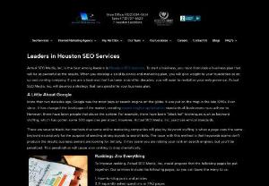 Leaders in Houston SEO Services - Leaders in Houston Seo services, we demand and supply the best Seo services and marketing in Houston, TX, Call (832) 834-0661, and see why?